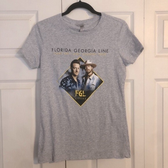 FLORIDA GEORGIA LINE Size Large T-Shirt Band Country Shirt Graphic Crewneck - Picture 1 of 5
